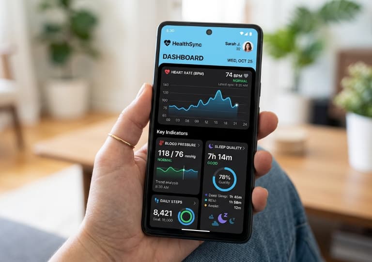 App Pulsus para familiares en un smartphone